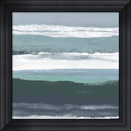 Framed Teal Sea II Print