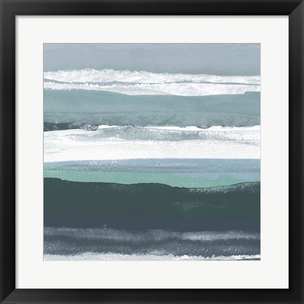 Framed Teal Sea II Print