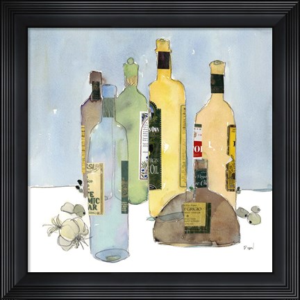 Framed Garlic and Oil II Print