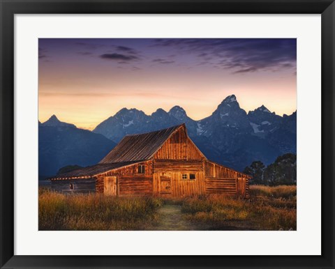 Framed Sunset in the Desert III Print