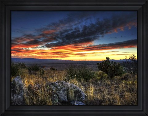 Framed Sunset in the Desert IV Print