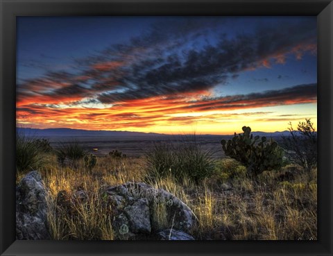 Framed Sunset in the Desert IV Print