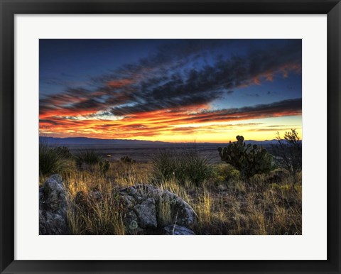 Framed Sunset in the Desert IV Print