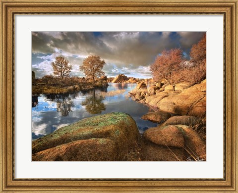 Framed Rocky Lake I Print