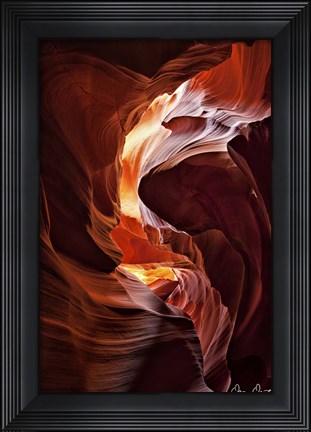 Framed Sun Shining Through Canyon IV Print