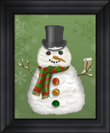 Framed Snowman Selfie Print