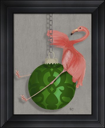 Framed Flamingo Wrecking Ball Print