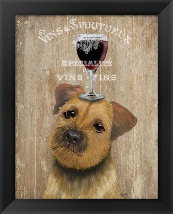 Framed Dog Au Vin, Border Terrier Print