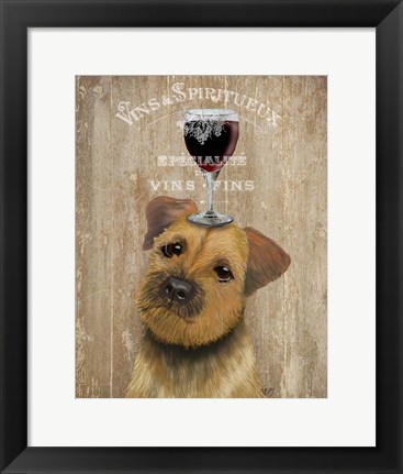 Framed Dog Au Vin, Border Terrier Print