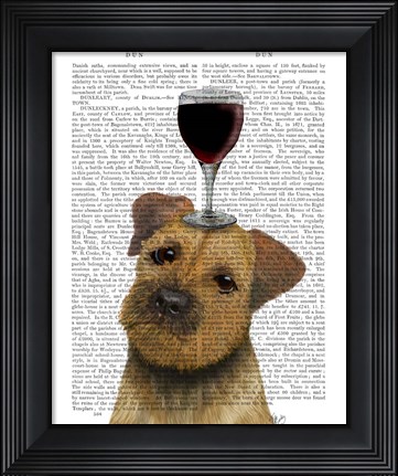 Framed Dog Au Vin, Border Terrier Print