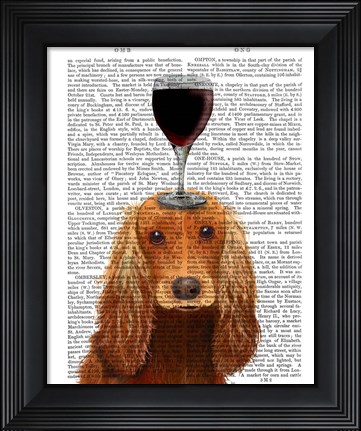 Framed Dog Au Vin, Cocker Spaniel Print