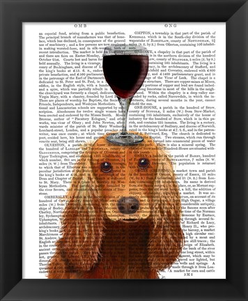 Framed Dog Au Vin, Cocker Spaniel Print