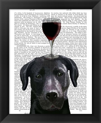 Framed Dog Au Vin, Black Labrador Print