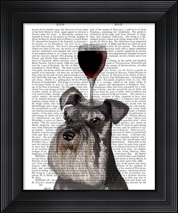 Framed Dog Au Vin, Schnauzer Print