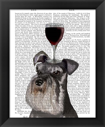 Framed Dog Au Vin, Schnauzer Print