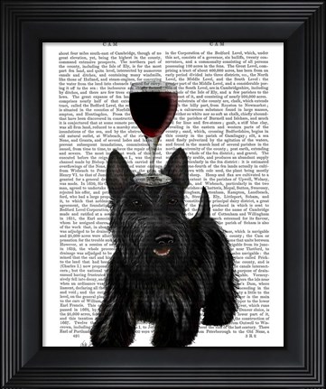 Framed Dog Au Vin, Scottish Terrier Print