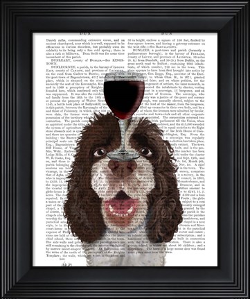 Framed Dog Au Vin, Springer Spaniel Print