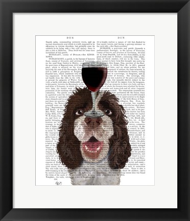 Framed Dog Au Vin, Springer Spaniel Print