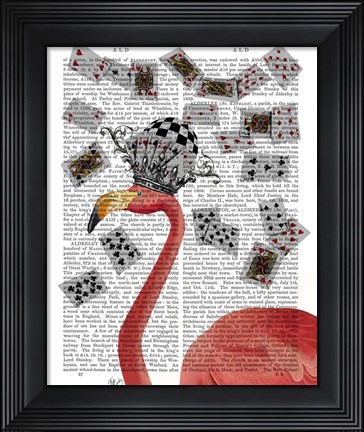 Framed Flamingo and Cards Print