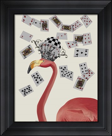 Framed Flamingo and Cards Print