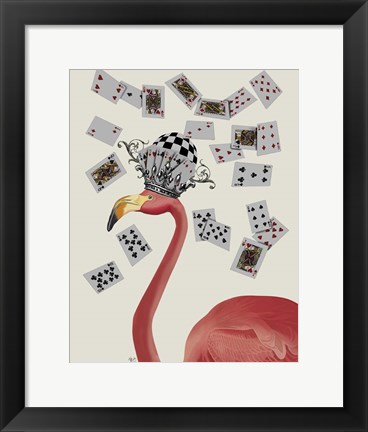 Framed Flamingo and Cards Print