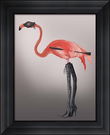 Framed Flamingo with Kinky Boots Print