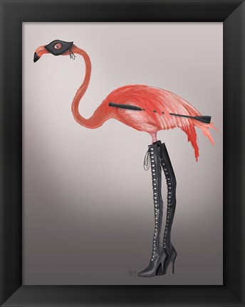 Framed Flamingo with Kinky Boots Print