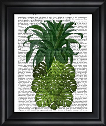 Framed Pineapple, Monstera Leaf Print