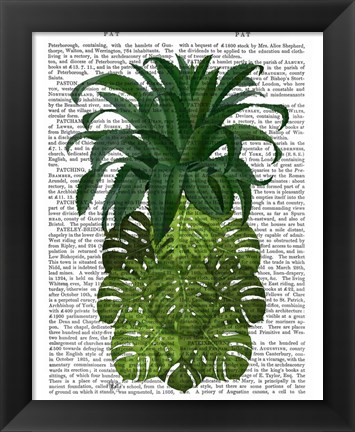 Framed Pineapple, Monstera Leaf Print