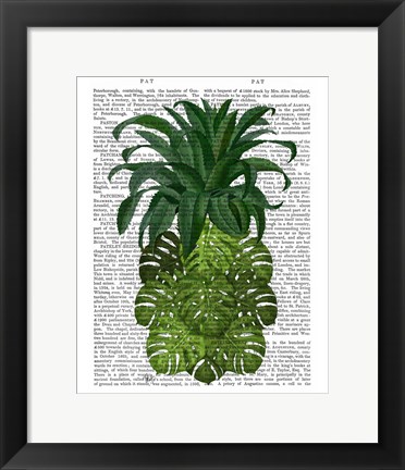 Framed Pineapple, Monstera Leaf Print