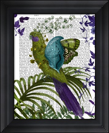 Framed Fantasy Parrot 1 Print