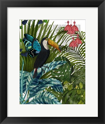 Framed Toucan in Tropical Forest Print