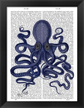 Framed Octopus 9, Blue Print