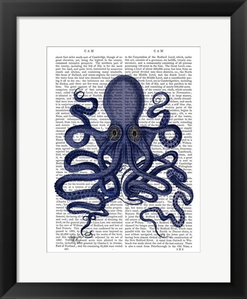 Framed Octopus 9, Blue Print