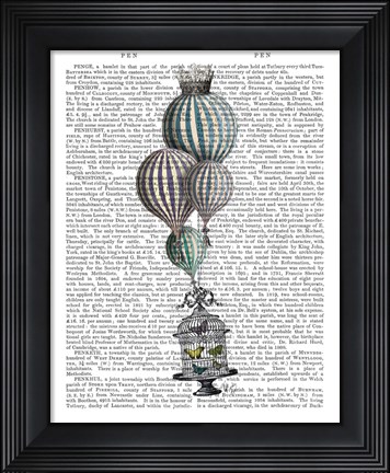 Framed Balloon and Bird Cage 1 Print