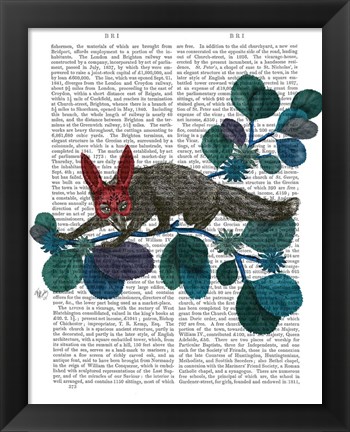 Framed Sly Fox in Bunny Mask Print