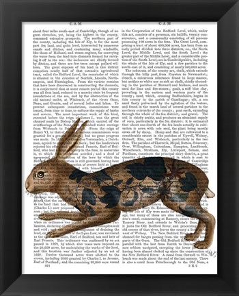 Framed Hare and Black Leaves Print
