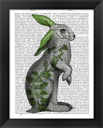 Framed Hare with Green Ears Print