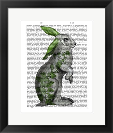 Framed Hare with Green Ears Print