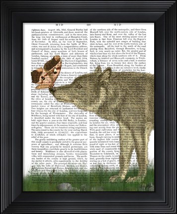 Framed Wolf and Moth Print