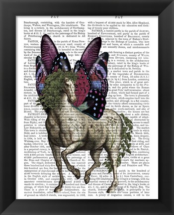 Framed Horse with Butterfly Wings Print