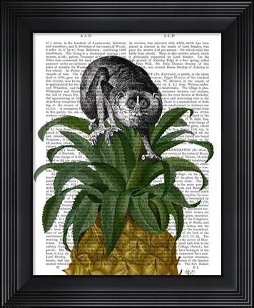 Framed Loris on Pineapple Print