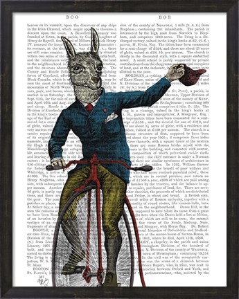 Framed Llama on Bike Print