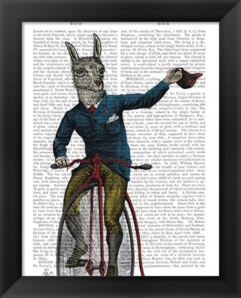 Framed Llama on Bike Print