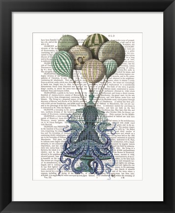 Framed Octopus Cage and Balloons Print