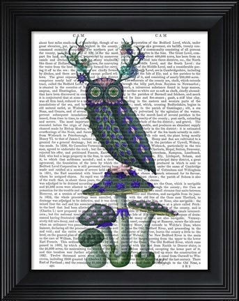 Framed Owl on Mushrooms Print