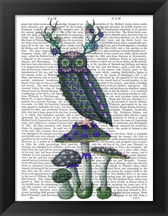 Framed Owl on Mushrooms Print