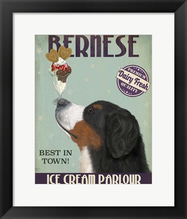 Framed Bernese Ice Cream Print