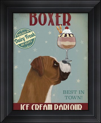 Framed Boxer Ice Cream Print