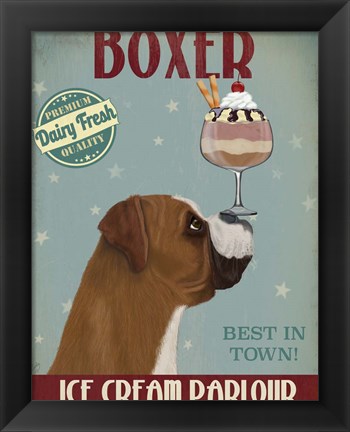 Framed Boxer Ice Cream Print